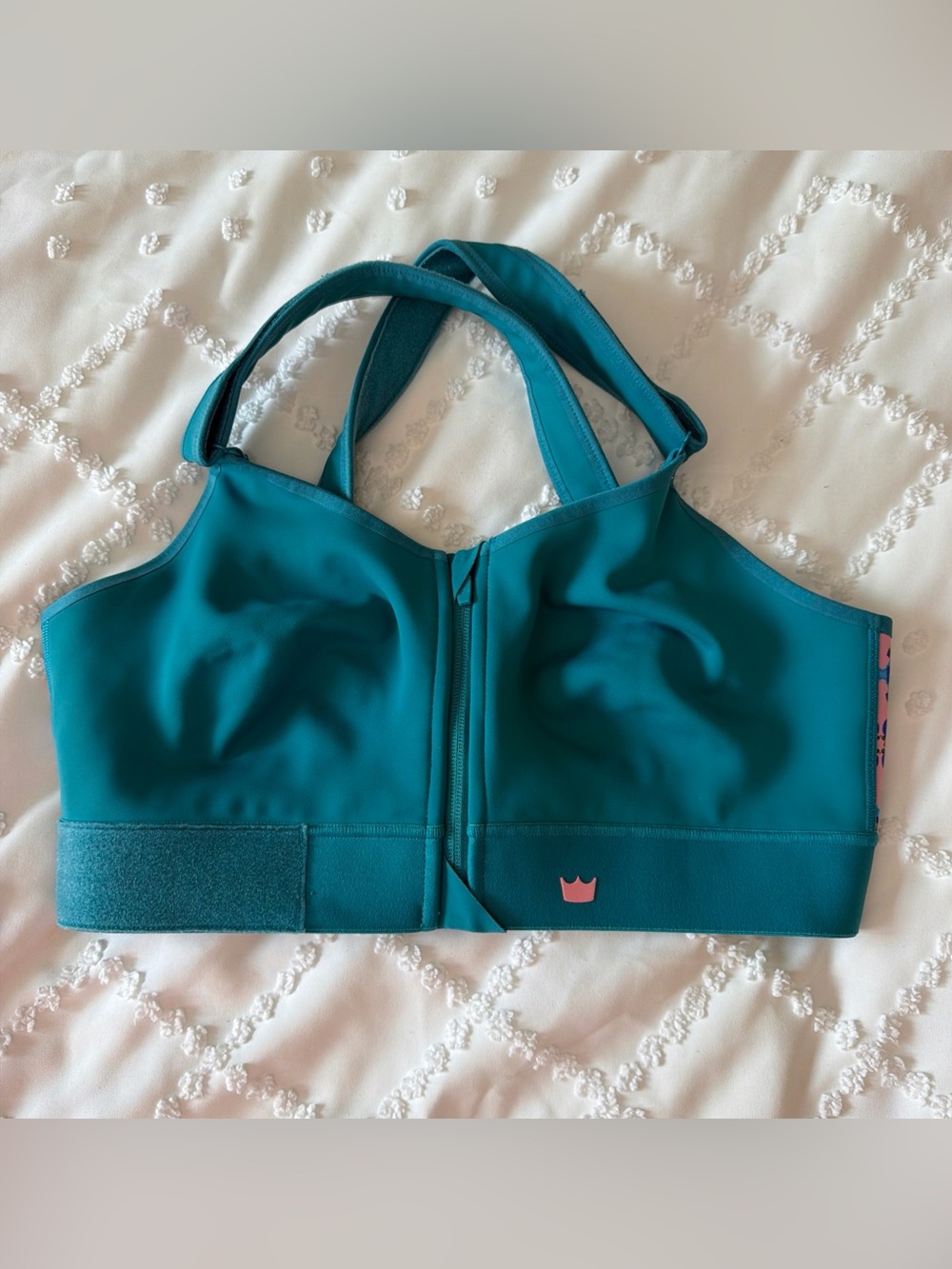 Shefit x Barbeline Flex Women’s Sports Bra Size 2 Luxe Preowned Adjustable Teal